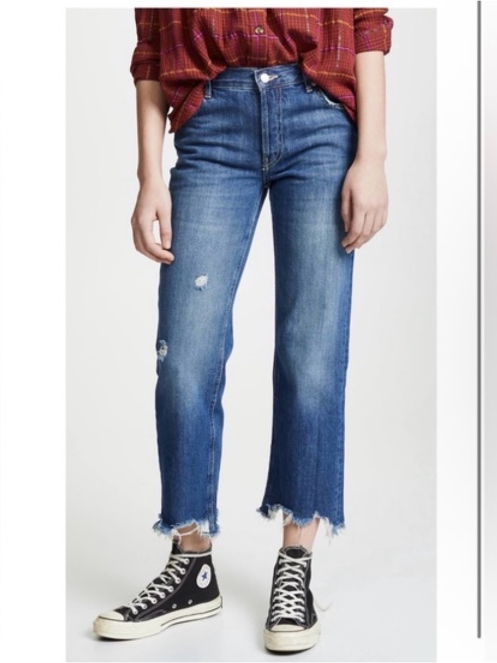 We The Free Distressed Cropped Blue Jeans Sz 29